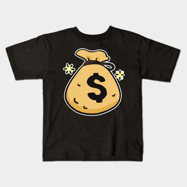 Vintage Dollar Symbol Birthday Gift Kids T-Shirt by GBDesigner